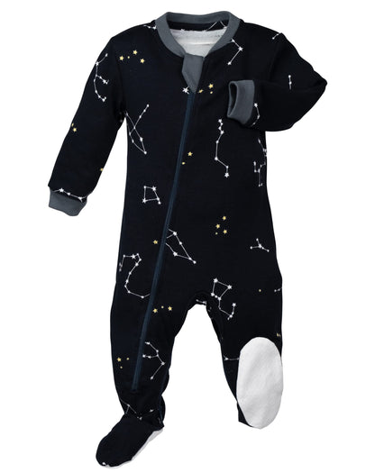Pyjama Bébé ZippyJamz – Coton Bio GOTS | Double Fermeture Éclair