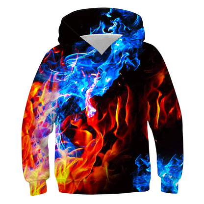 Idgreatim Hoodie 3D Graphique Enfant — Imprimé Animaux & Motifs, 88% Polyester | 6-16 Ans