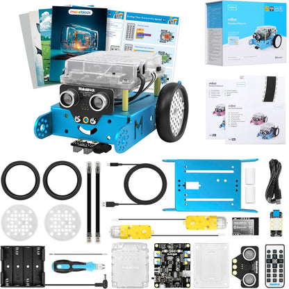 Kit Robot Makeblock mBot avec Boîte de Codage Scratch – Projets STEM pour Enfants 8-12 ans | Programmation Scratch & Arduino