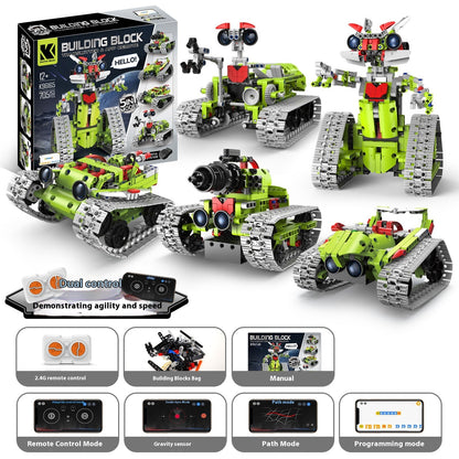 Programming Robot Electric Building Blocks Remote Control Car Toys - 0 - LumeraKids