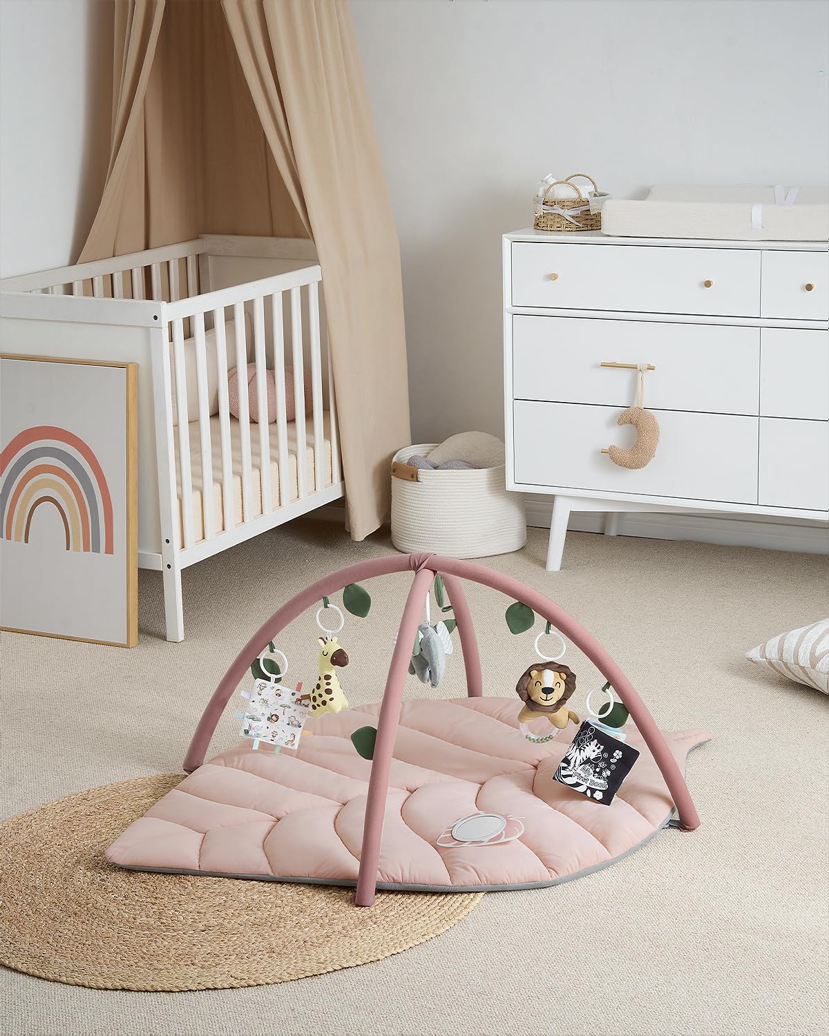 Tapis d'Éveil Bébé Feuille Géante — 6 Jouets Détachables | Blissful Diary - LumeraKids