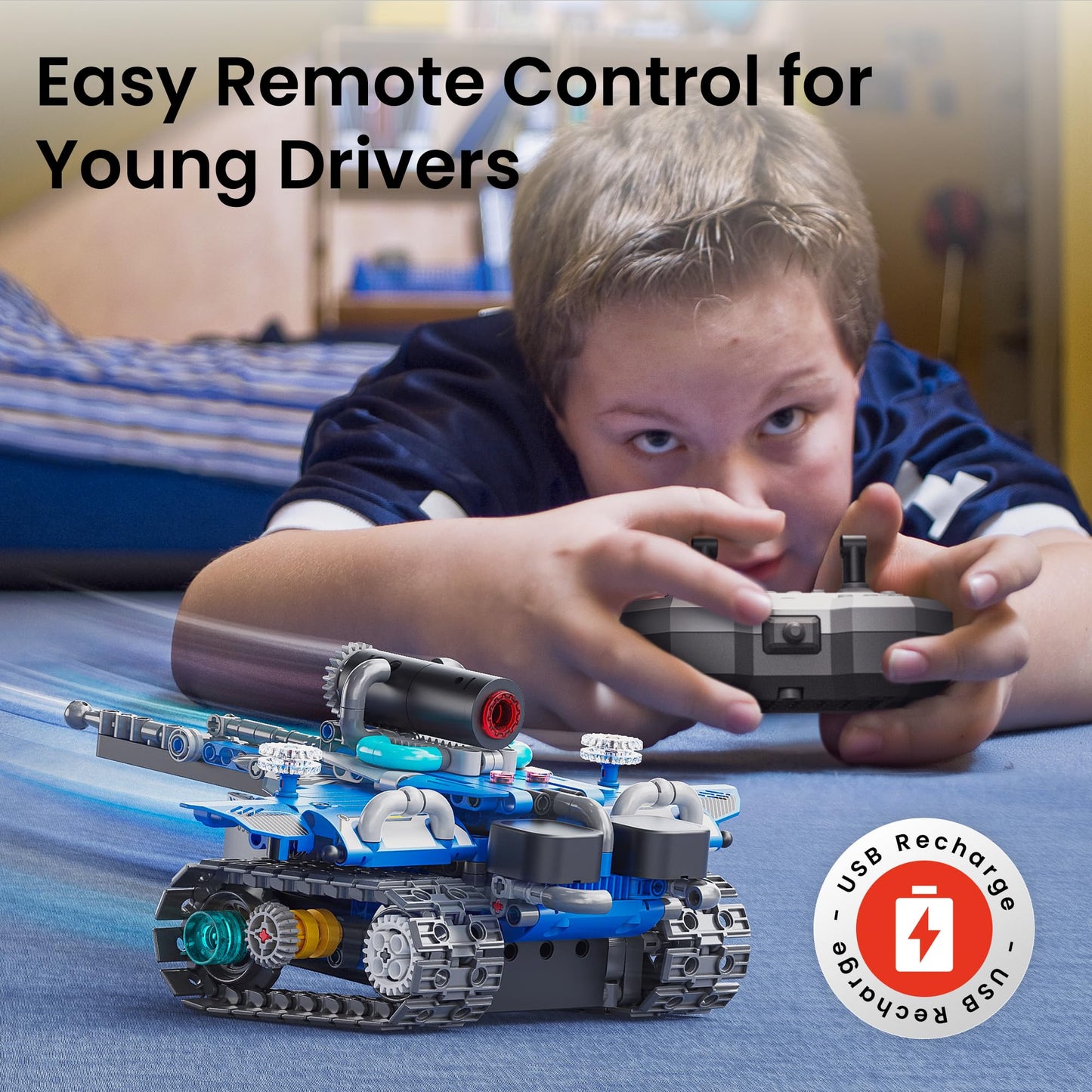 Sillbird Robot STEM 5-en-1 télécommandé – 435 pièces, LED et sons (8-14 ans) - LumeraKids