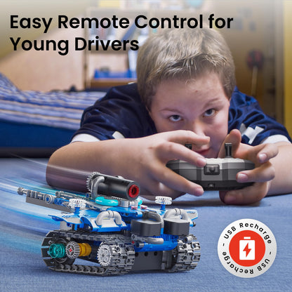 Sillbird Robot STEM 5-en-1 télécommandé – 435 pièces, LED et sons (8-14 ans) - LumeraKids
