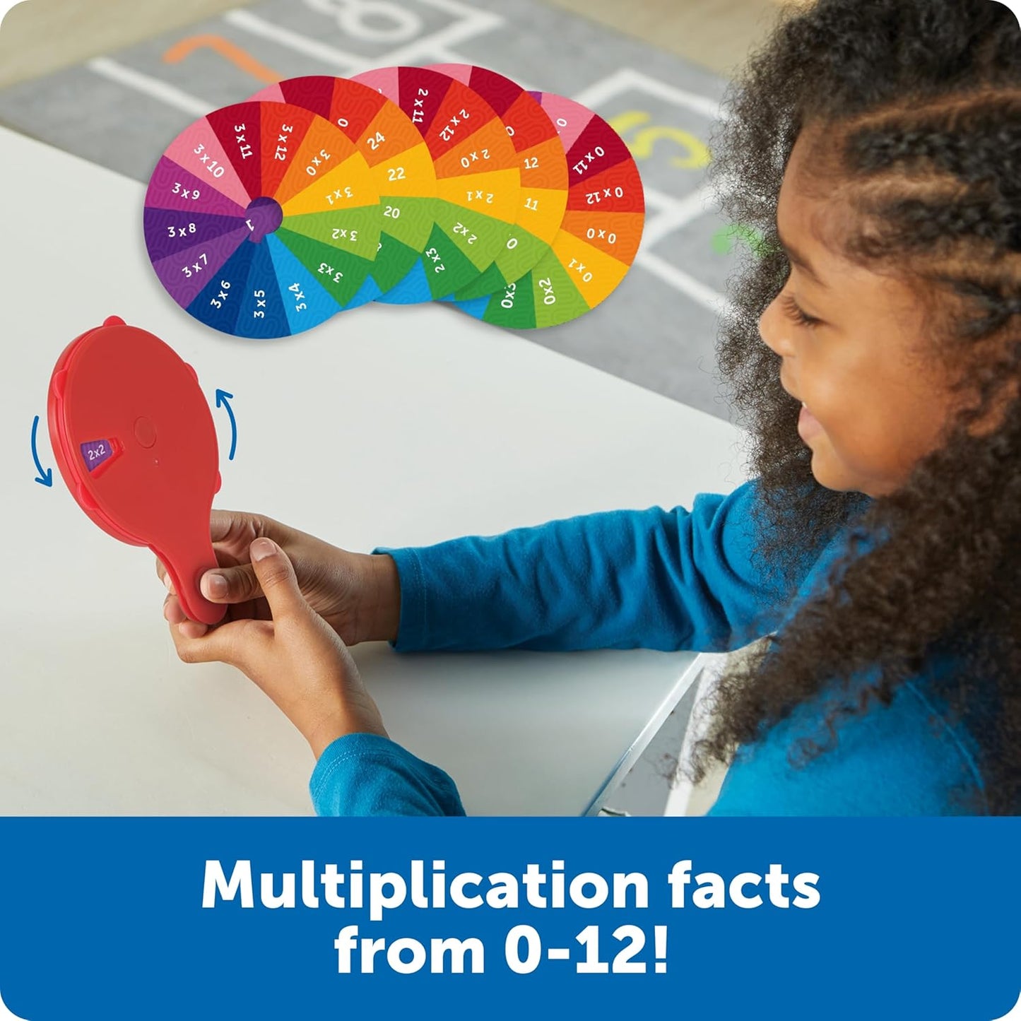 Roue de multiplication Learning Resources – Jeu éducatif tables de multiplication | 15 pièces | 6 ans et plus