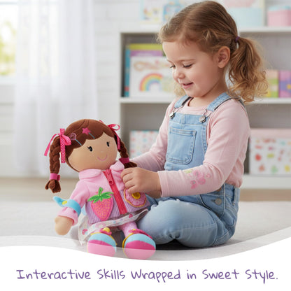 Poupée Éducative Dressy Friends – Prénom Personnalisable | Montessori Apprendre à S'habiller | Cadeau Filles & Garçons 2 ans+