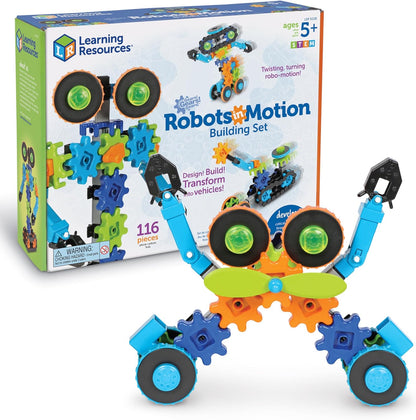 Gears! Gears! Gears! Robots en Mouvement – Jeu de Construction STEM, 116 pièces, dès 5 ans