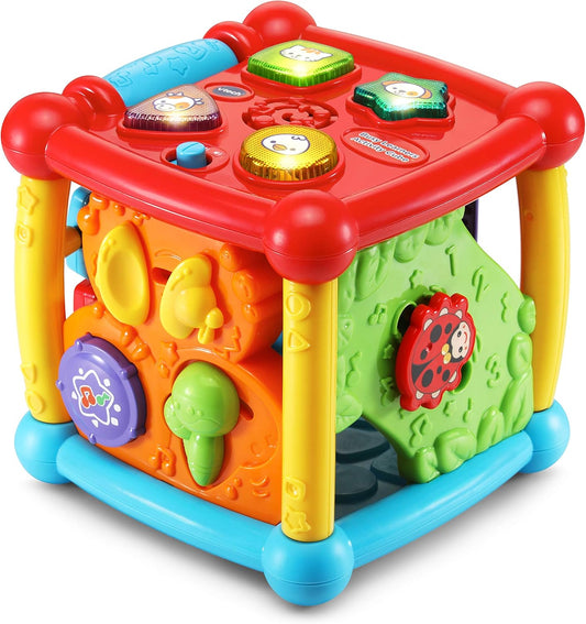 VTech Cube d'Activités Busy Learners — 5 Faces Interactives, Musique & Lumières | 6 Mois à 3 Ans