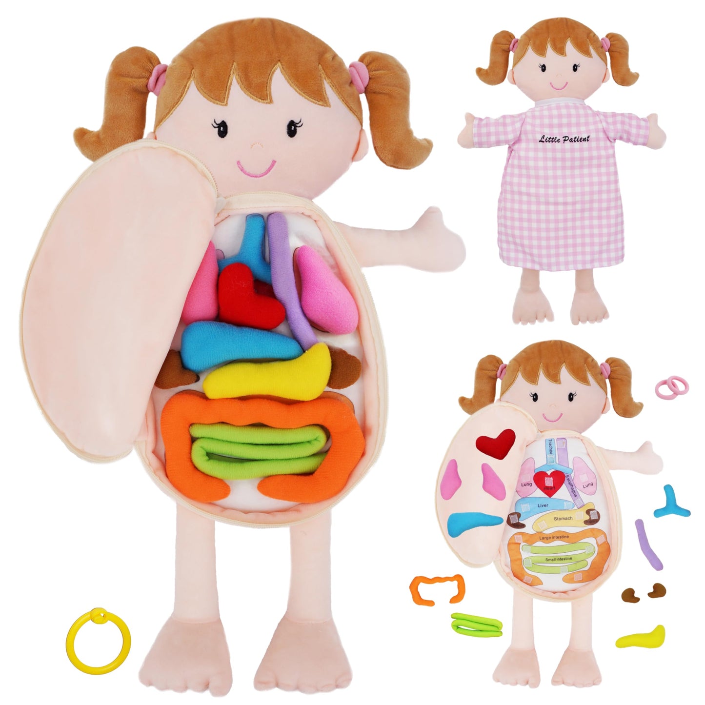 Poupée Éducative Dressy Friends – Prénom Personnalisable | Montessori Apprendre à S'habiller | Cadeau Filles & Garçons 2 ans+
