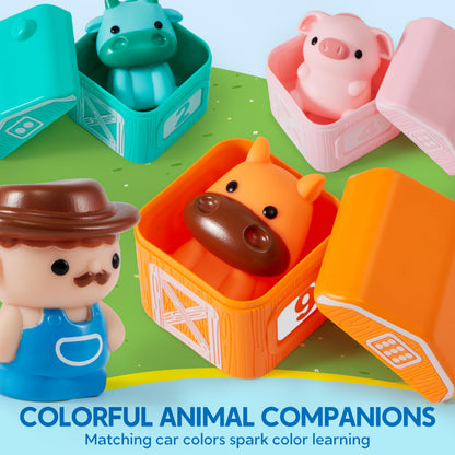 Train Éducatif Montessori pour Bébés 1-3 ans | Tri, Comptage & Animaux
