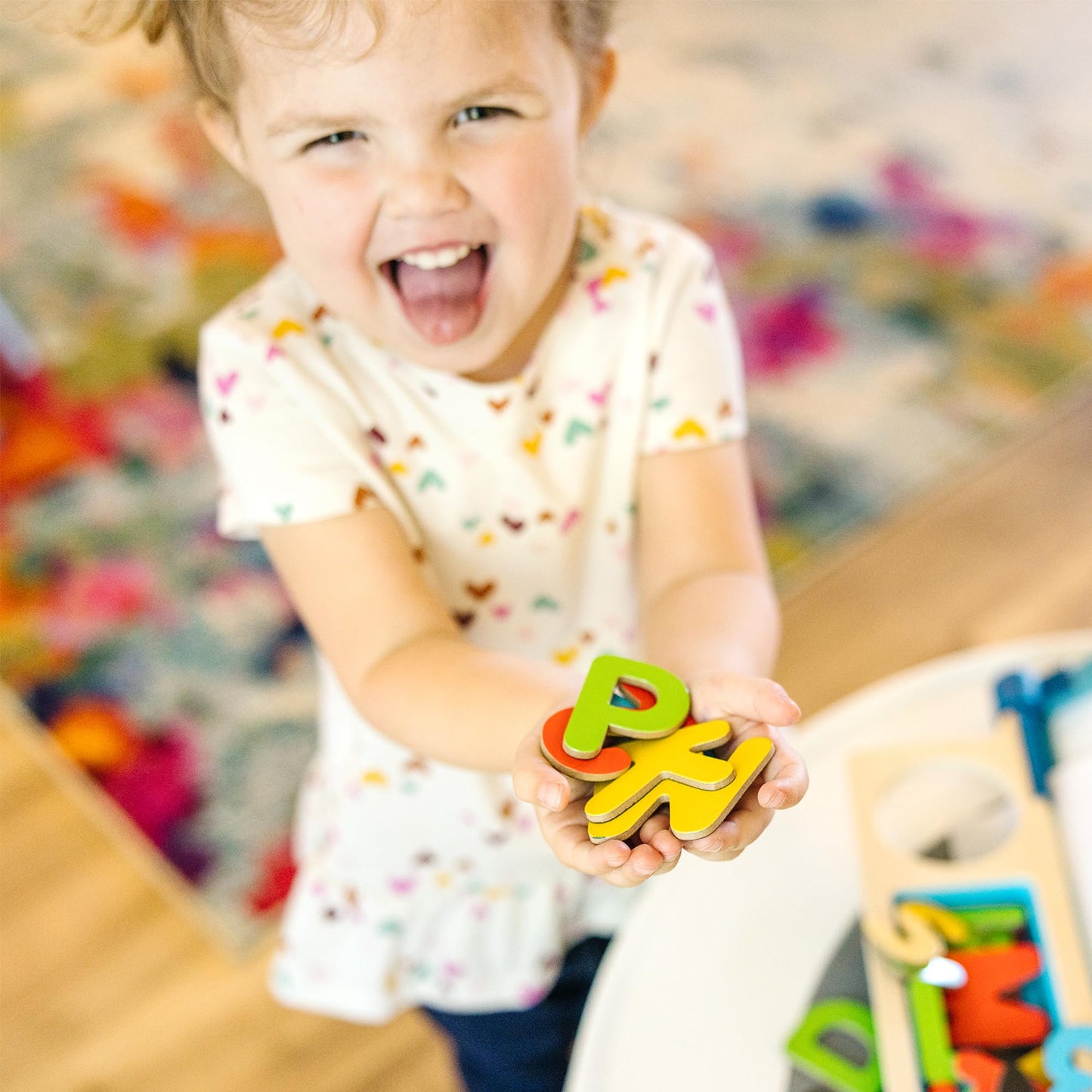 Melissa & Doug – 52 Lettres Magnétiques en Bois | Apprentissage ABC 3 ans+