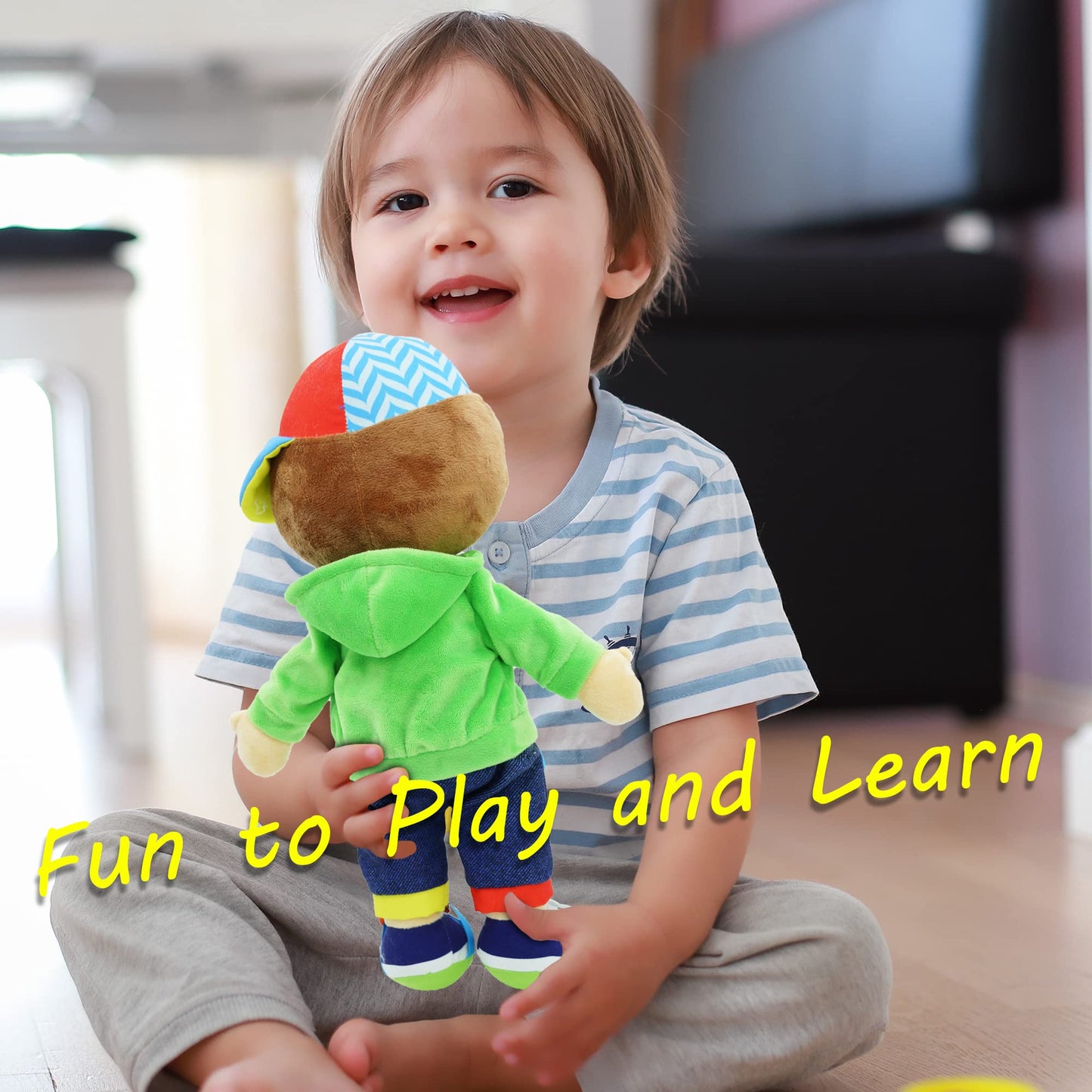 Poupée Éducative Dressy Friends – Prénom Personnalisable | Montessori Apprendre à S'habiller | Cadeau Filles & Garçons 2 ans+