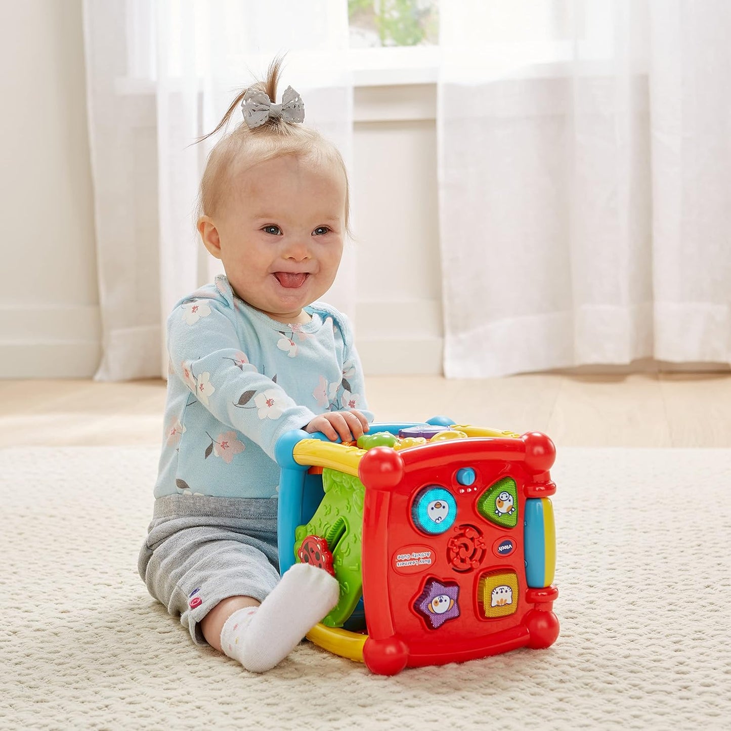 VTech Cube d'Activités Busy Learners — 5 Faces Interactives, Musique & Lumières | 6 Mois à 3 Ans