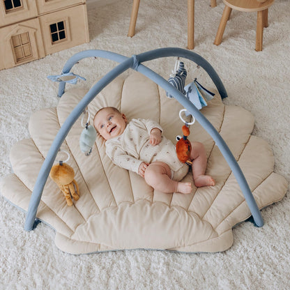 Tapis d'Éveil Bébé Feuille Géante — 6 Jouets Détachables | Blissful Diary - LumeraKids