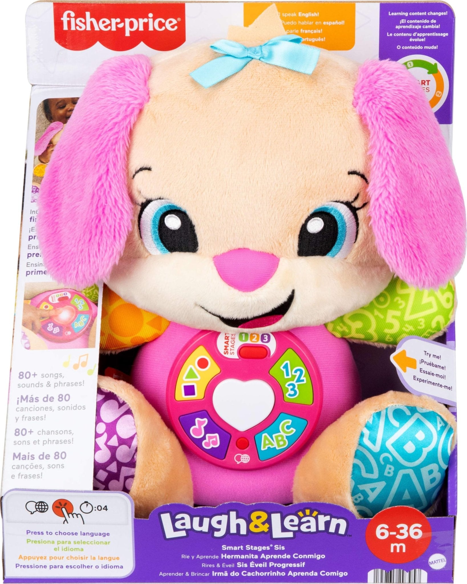 Fisher-Price Chiot Musical Laugh & Learn — 4 Langues | 6 Mois à 3 Ans - LumeraKids
