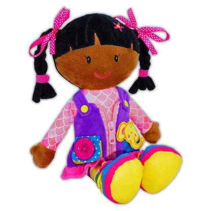 Poupée Éducative Dressy Friends – Prénom Personnalisable | Montessori Apprendre à S'habiller | Cadeau Filles & Garçons 2 ans+