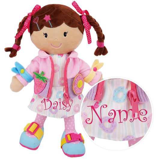 Poupée Éducative Dressy Friends – Prénom Personnalisable | Montessori Apprendre à S'habiller | Cadeau Filles & Garçons 2 ans+ - LumeraKids