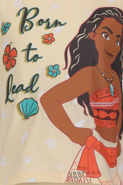 Pack 4 T-Shirts Manches Courtes Disney Princesses | 100% Coton | Imprimé Pailleté