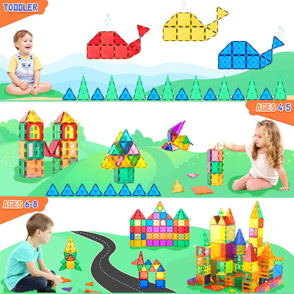 Soyee Tuiles Magnétiques STEM Montessori | Jeu de Construction 3D Enfants 3 ans+