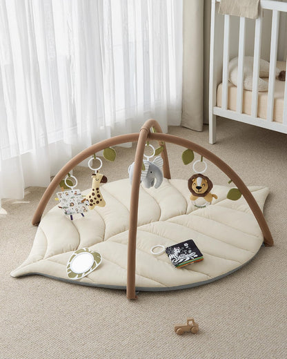 Tapis d'Éveil Bébé Feuille Géante — 6 Jouets Détachables | Blissful Diary - LumeraKids