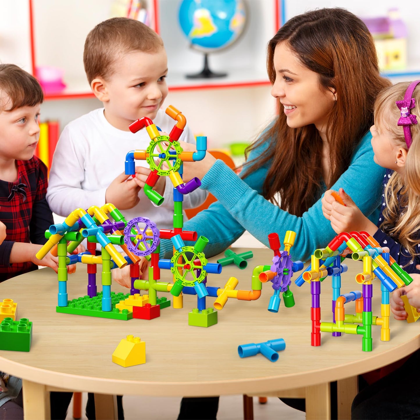 Plaques de Base Autocollantes pour Briques | Mur ou Table | Compatible grandes marques | Dès 3 ans - LumeraKids