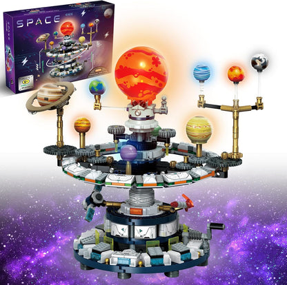 Système solaire rotatif WEMEWEME – Kit de construction STEM 964 pièces | Compatible LEGO | 6-14 ans
