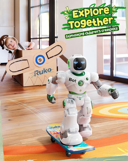 Ruko Robot Intelligent Enfant — Télécommande, Voix & App, Danse & Programmation | 4-9 Ans