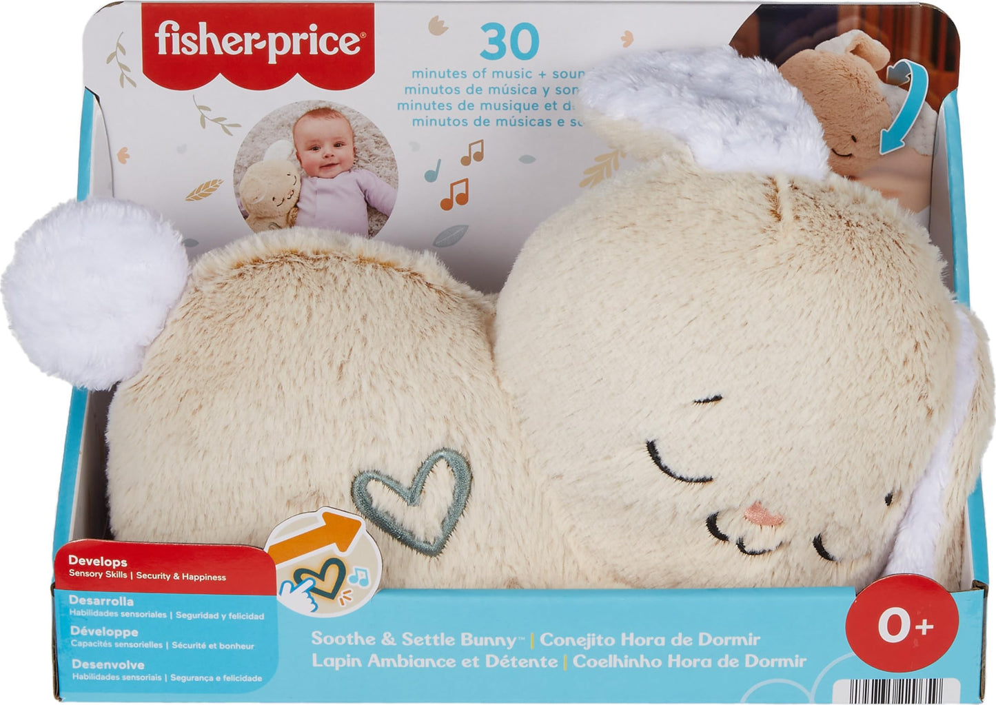 Fisher-Price Loutre Apaisante avec Mouvements Respiratoires — Machine à Sons, Lumières & Musique Douce pour Nouveau-Nés
