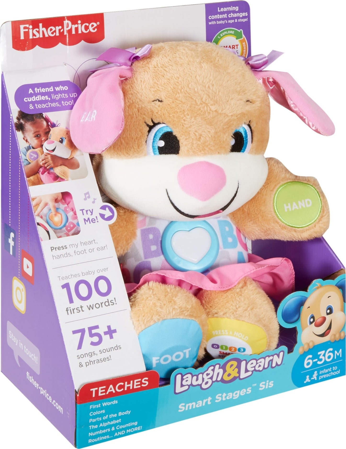 Fisher-Price Chiot Musical Laugh & Learn — 4 Langues | 6 Mois à 3 Ans - LumeraKids