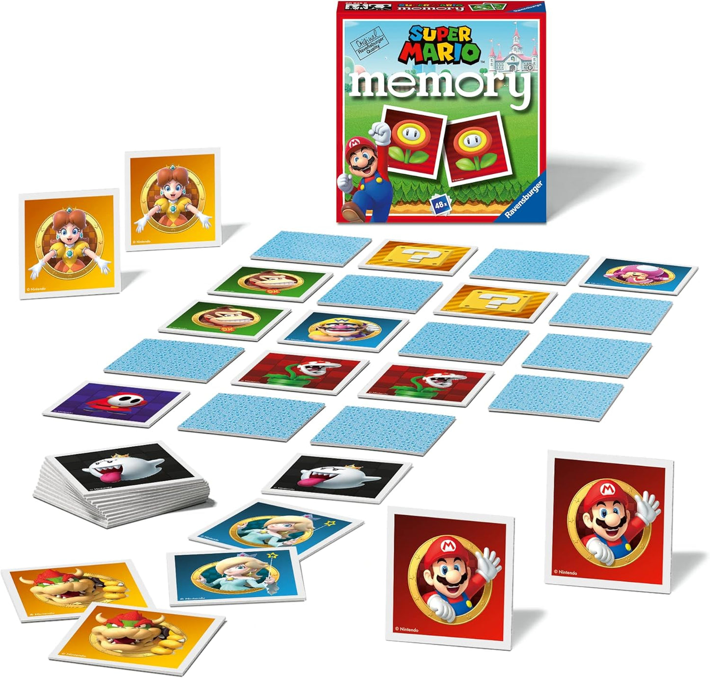 Ravensburger Jeu de Mémoire Super Mario — 48 Cartes, 2-6 Joueurs | Dès 3 Ans