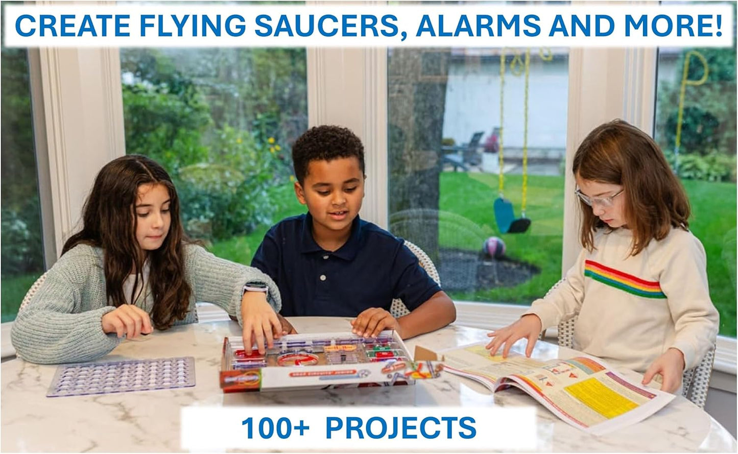 Elenco Snap Circuits Jr. SC-100 Electronics Exploration Kit, Over 100 Projects, Full Color Project Manual, 30 + Snap Circuits Parts, STEM Educational Toy for Kids 8 +, Black - Jouets & Éveil - LumeraKids