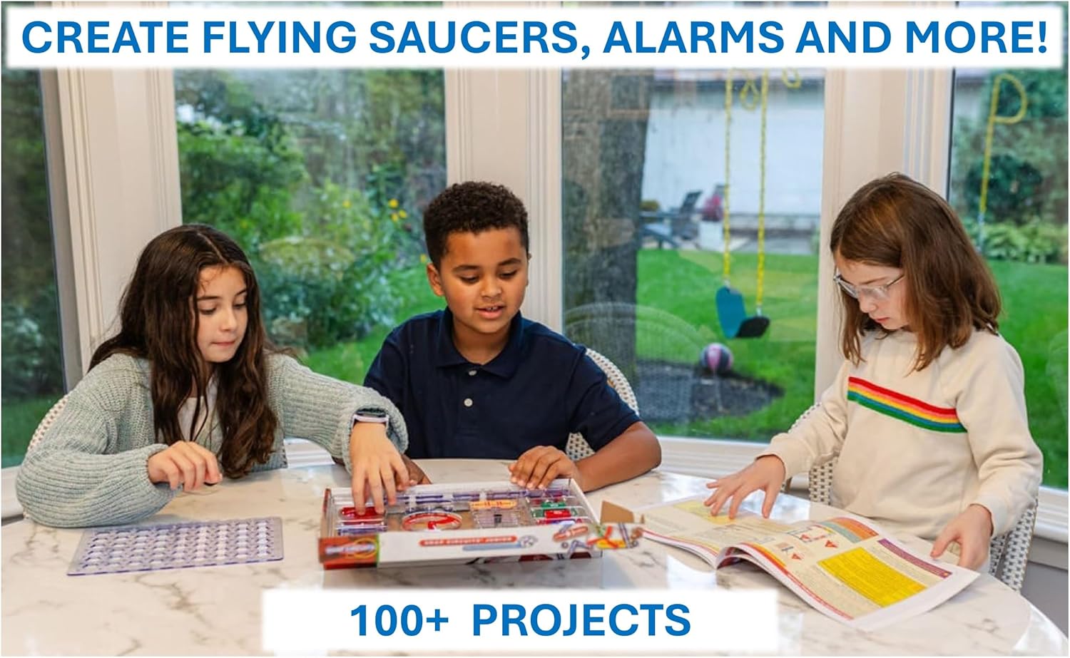 Elenco Snap Circuits Jr. SC-100 Electronics Exploration Kit, Over 100 Projects, Full Color Project Manual, 30 + Snap Circuits Parts, STEM Educational Toy for Kids 8 +, Black - Jouets & Éveil - LumeraKids