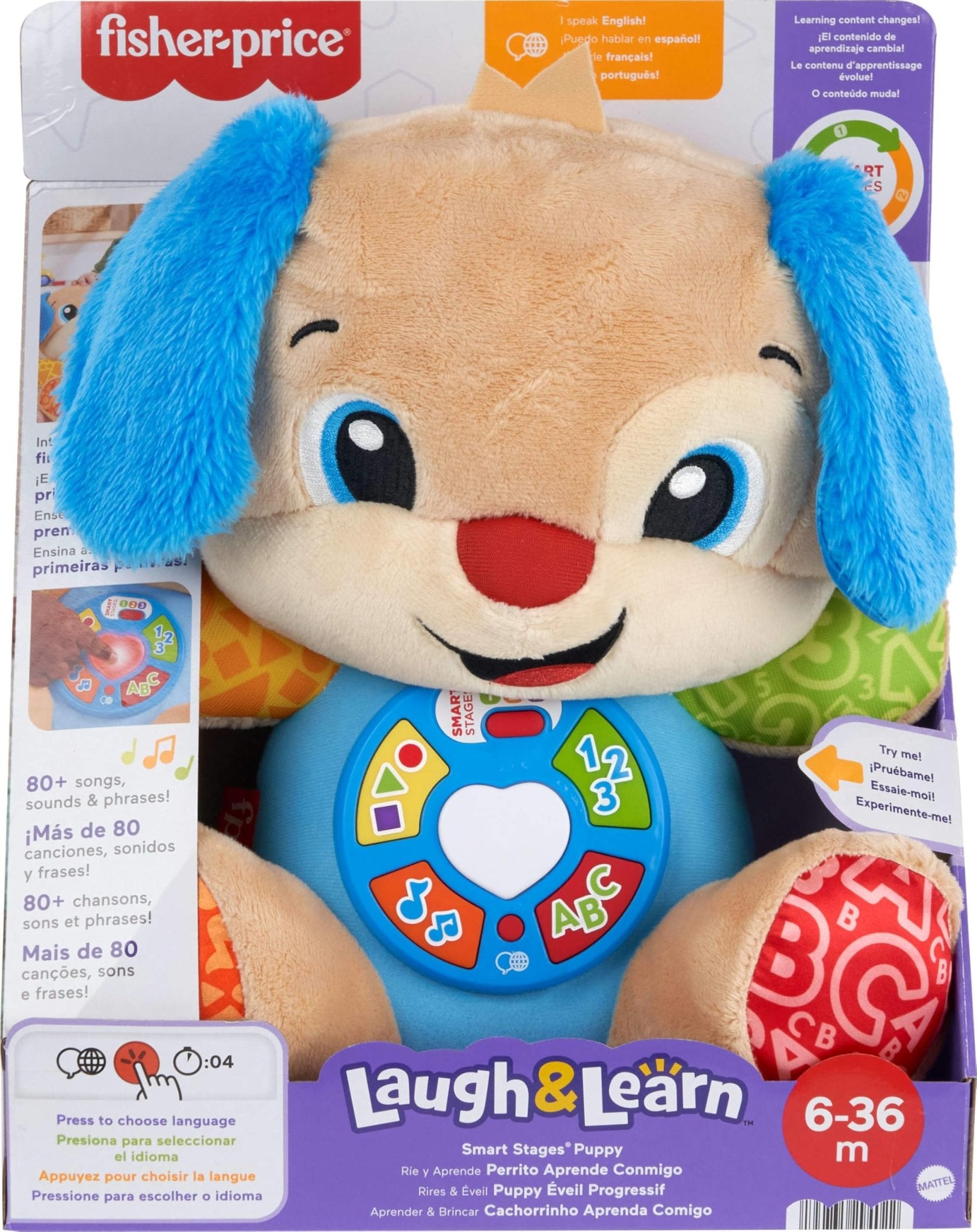 Fisher-Price Chiot Musical Laugh & Learn — 4 Langues | 6 Mois à 3 Ans - LumeraKids