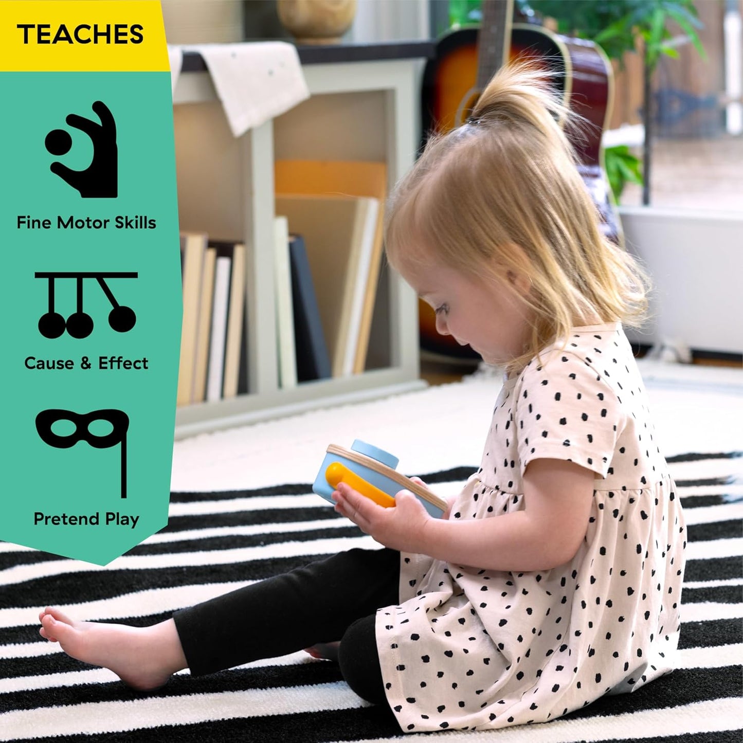 Baby Einstein + Hape Radio Musicale Discovery — Bois FSC, 40+ Sons & Lumières | Dès 6 Mois