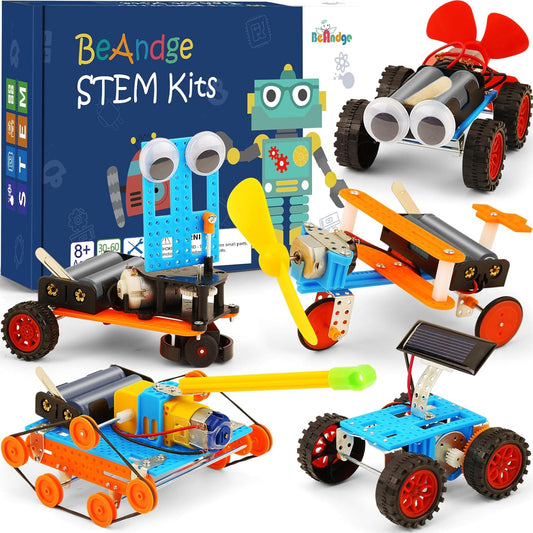 Kit STEM 5 en 1 BeAndge – Voiture solaire, robot, planeur | Jouet éducatif 8-12 ans - LumeraKids