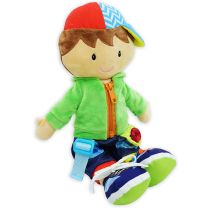 Poupée Éducative Dressy Friends – Prénom Personnalisable | Montessori Apprendre à S'habiller | Cadeau Filles & Garçons 2 ans+