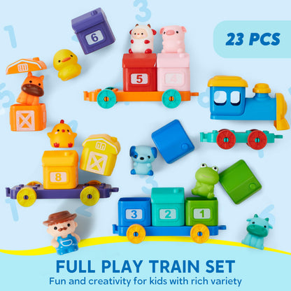 Train Éducatif Montessori pour Bébés 1-3 ans | Tri, Comptage & Animaux