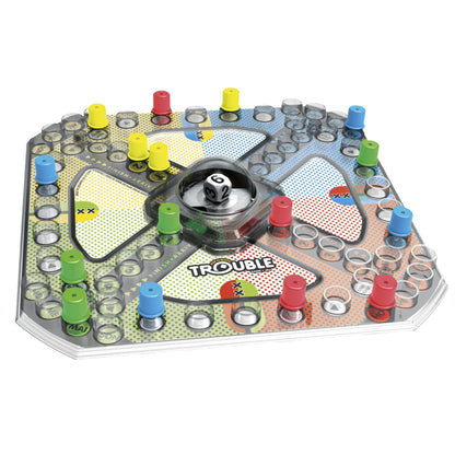 Hasbro Trouble Jeu de Société — Pop-O-Matic, Course & Stratégie, 2-4 Joueurs | Dès 5 Ans