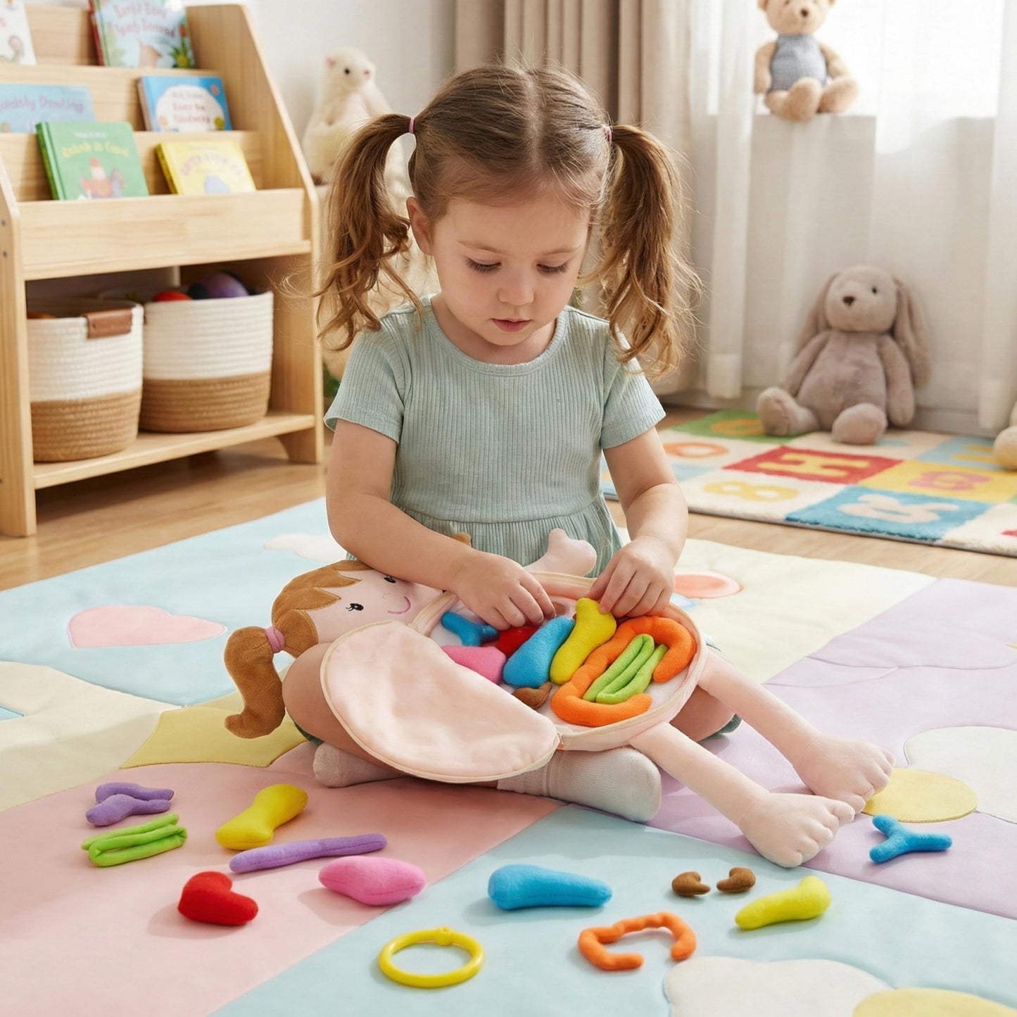 Poupée Éducative Dressy Friends – Prénom Personnalisable | Montessori Apprendre à S'habiller | Cadeau Filles & Garçons 2 ans+