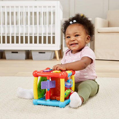 VTech Cube d'Activités Busy Learners — 5 Faces Interactives, Musique & Lumières | 6 Mois à 3 Ans