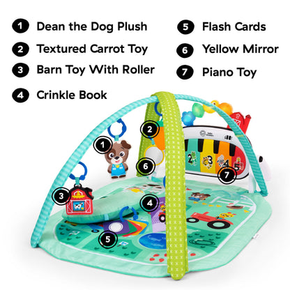 Baby Einstein Tapis d'Éveil 4-en-1 Kickin' Tunes — Piano, Musique & Langues | 0-36 Mois