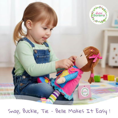 Poupée Éducative Dressy Friends – Prénom Personnalisable | Montessori Apprendre à S'habiller | Cadeau Filles & Garçons 2 ans+