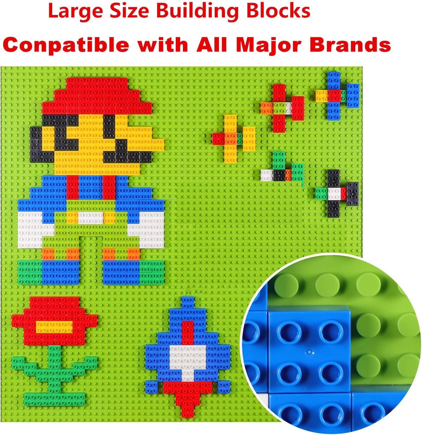 Plaques de Base Autocollantes pour Briques | Mur ou Table | Compatible grandes marques | Dès 3 ans - LumeraKids