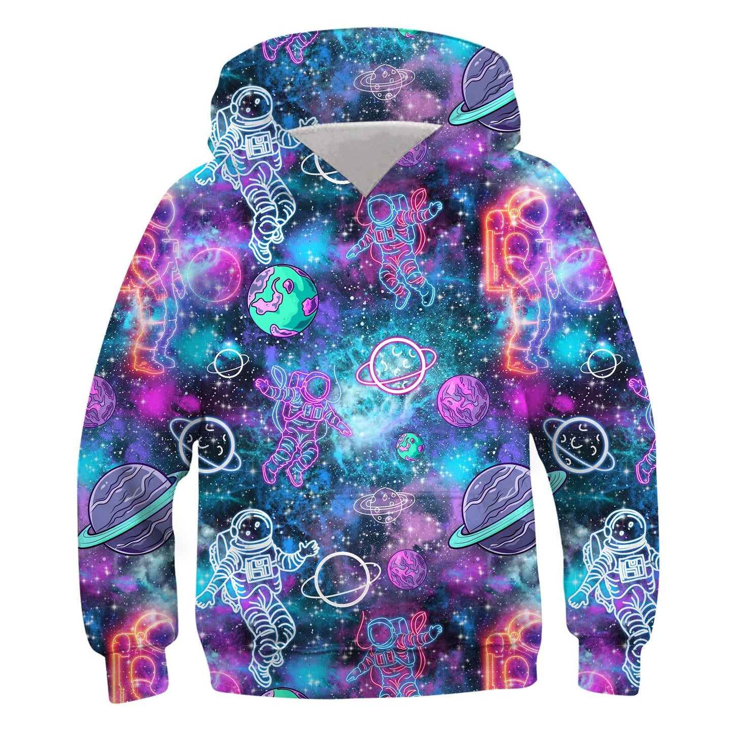 Idgreatim Hoodie 3D Graphique Enfant — Imprimé Animaux & Motifs, 88% Polyester | 6-16 Ans