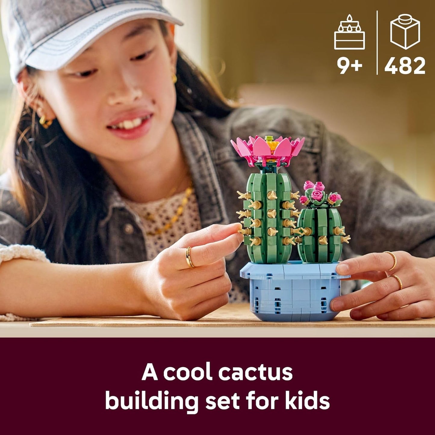 LEGO Botanicals – Cactus en Fleurs (11509) | 482 pièces | Décoration nature | Dès 9 ans - LumeraKids