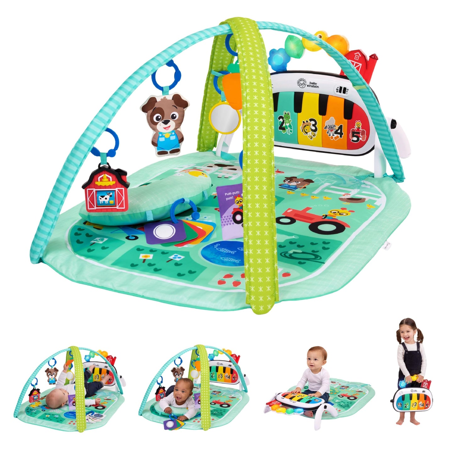 Baby Einstein Tapis d'Éveil 4-en-1 Kickin' Tunes — Piano, Musique & Langues | 0-36 Mois