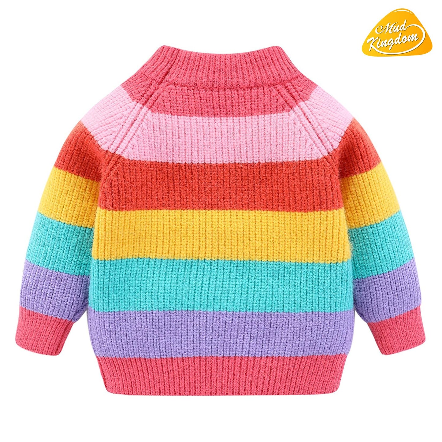 Chandail Tricoté Arc-en-Ciel Enfant | Col Rond | Rayures Colorées