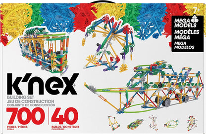 K'NEX Mega Models – Ensemble de construction 700 pièces | 40 modèles 3D | STEM | Dès 7 ans