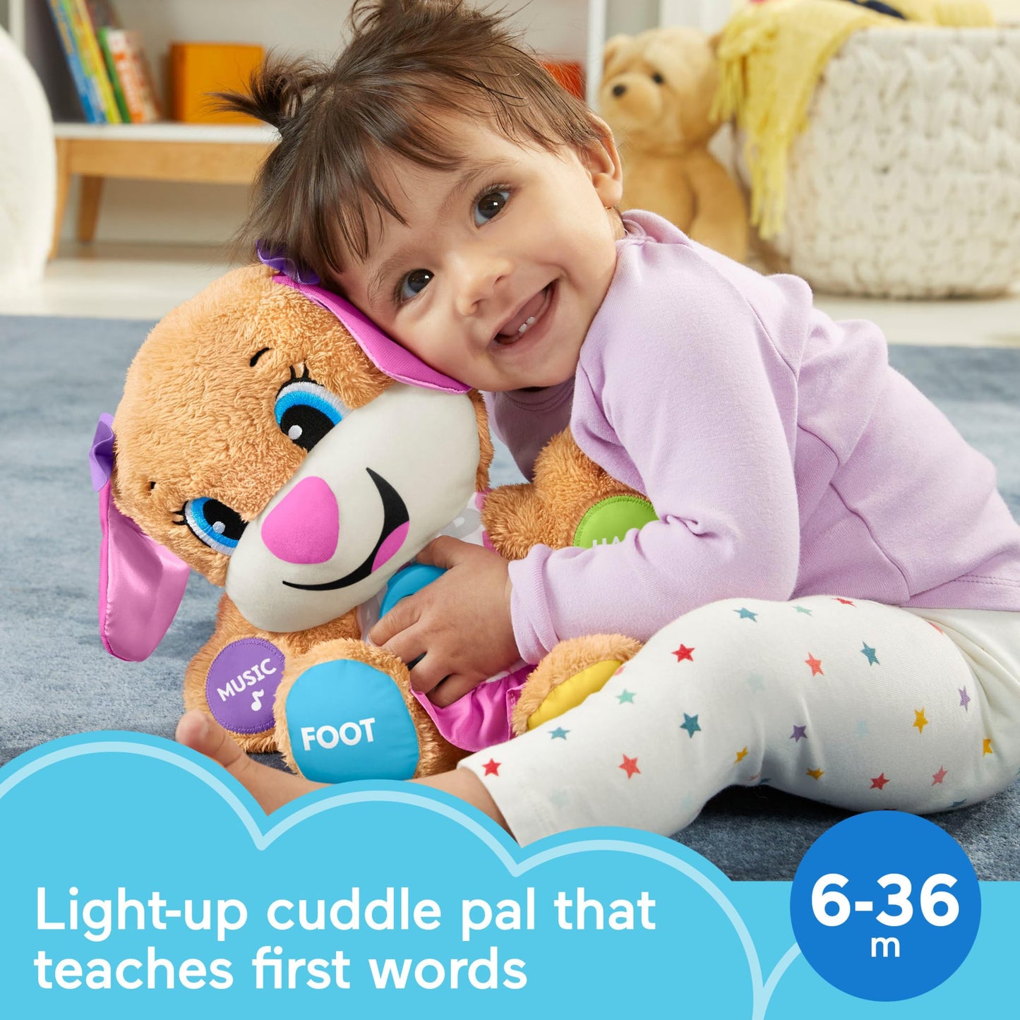 Fisher-Price Chiot Musical Laugh & Learn — 4 Langues | 6 Mois à 3 Ans - LumeraKids