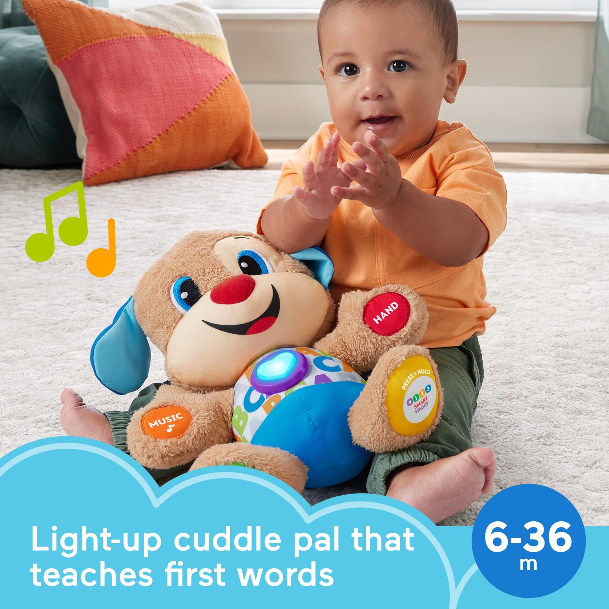 Fisher-Price Chiot Musical Laugh & Learn — 4 Langues | 6 Mois à 3 Ans - LumeraKids