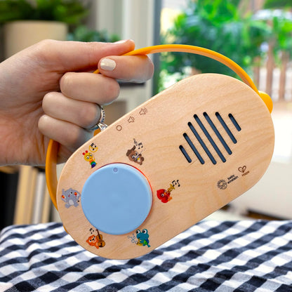 Baby Einstein + Hape Radio Musicale Discovery — Bois FSC, 40+ Sons & Lumières | Dès 6 Mois